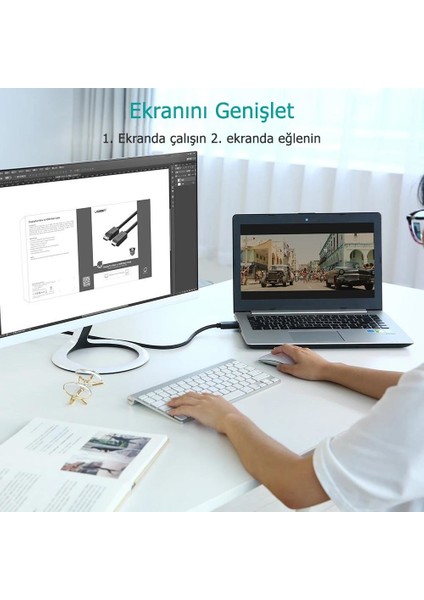 4K Displayport to HDMI Dönüştürücü Kablo 5 Metre, Siyah, 10204 fırsatları