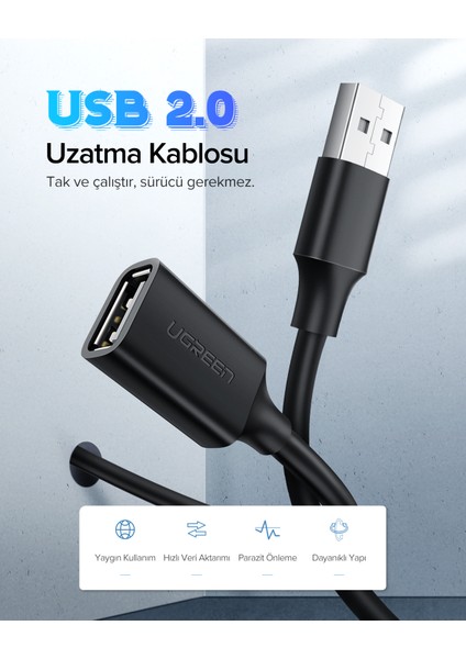 USB Uzatma Kablosu, 1 Metre, 10314