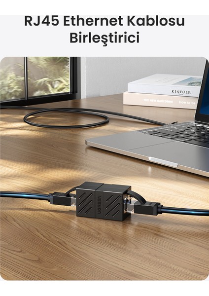 RJ45 Cat6 Cat7 Cat8 Ethernet Kablo Uzatma Aparatı Siyah, 20390