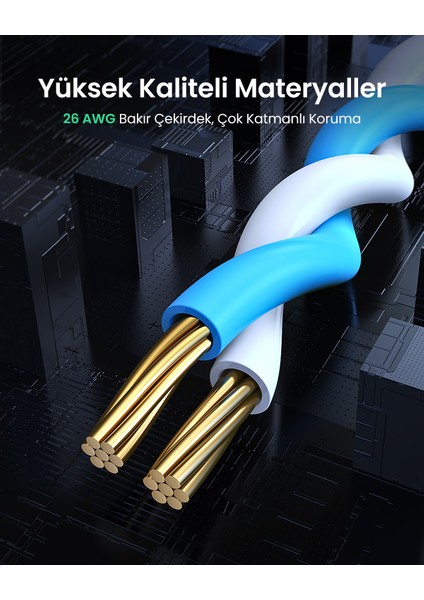 CAT6 Ethernet Kablosu, 50 Metre, Siyah, 20170