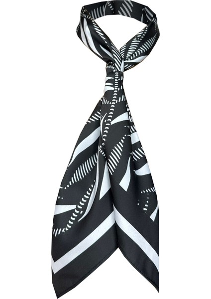 Scarf Black-White Fular 70*70 cm fiyatları