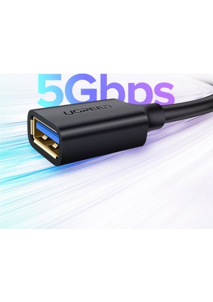USB 3.0 Uzatma Kablosu 2 Metre, Siyah, 10373 modelleri
