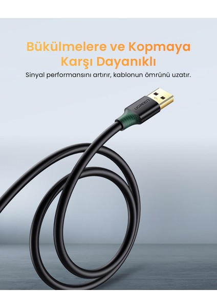 USB 3.0 Uzatma Kablosu 2 Metre, Siyah, 10373