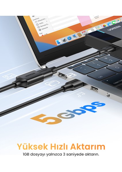USB 3.0 Uzatma Kablosu 2 Metre, Siyah, 10373