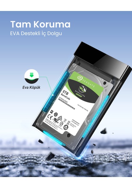 USB 3.0 2.5 İnç Harici HDD/SSD Disk Kutusu, 30848