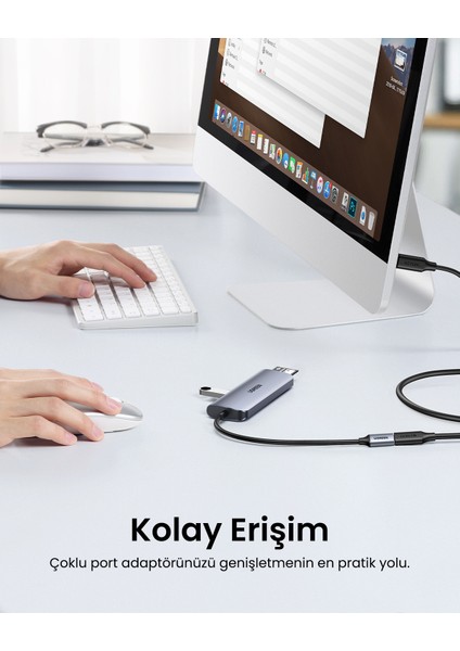 Type-C Erkek to Type-C Dişi Uzatma Kablosu 1 Metre, 10387