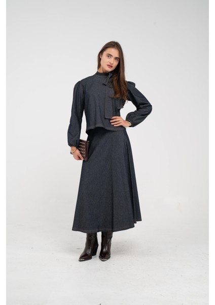 Fiyonk Yaka Detaylı Modern Ikili Kadın Takım 1765 modelleri