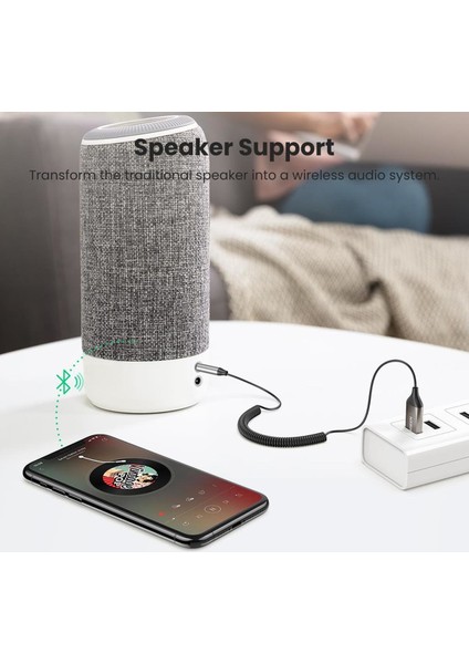 USB 2.0 to 3.5mm Mikrofonlu Bluetooth 5.0 Araç Kiti, 70601 fırsatları