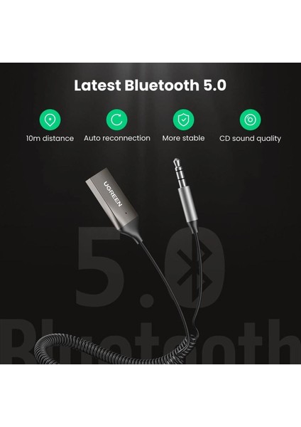 USB 2.0 to 3.5mm Mikrofonlu Bluetooth 5.0 Araç Kiti, 70601 indirimleri