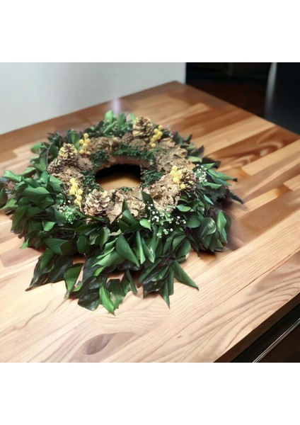 Yeşil Doğal Şoklanmış Sarmaşık Çelenk, Masaüstü Dekor, Parti ve Eğlence Için Ideal modelleri