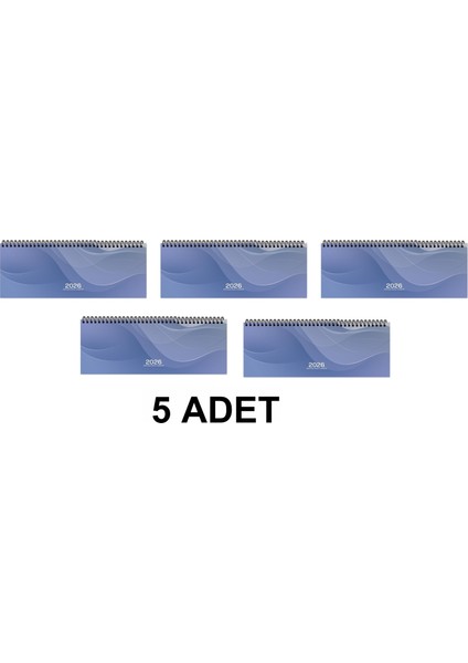 Keskin 2026-AJ-65 12*33,5 Spr.haftalık Masa Ajandası-Mavi (5 Adet )