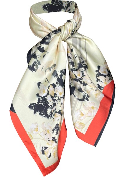 Scarf Classic Butteryellow-Red Fular 70*70 cm modelleri