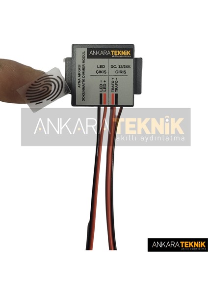 Ayna Arkası On-Off Dimmer Dokunmatik Sensör - Power Simgeli - 12-24V - 9A modelleri
