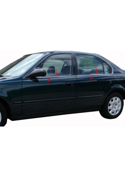 Honda Civic 2002-2006 Vtec2 Krom Cam Çıtası 4 Kapı 4 Parça P.çelik fiyatları