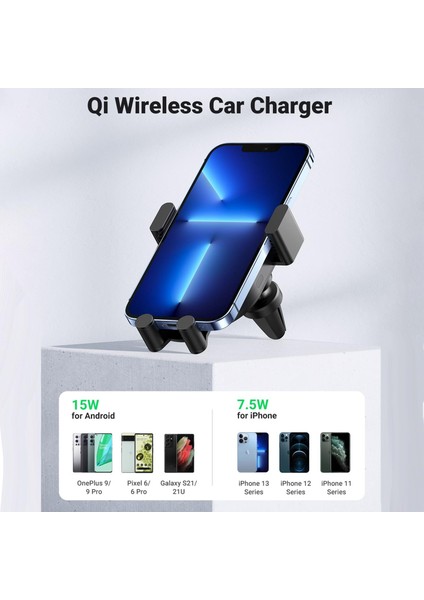 Magsafe 15W Kablosuz Araç İçi Hızlı Şarj Cihazı, Otomatik Sensörlü Tutucu, Siyah, 40118 fiyatları