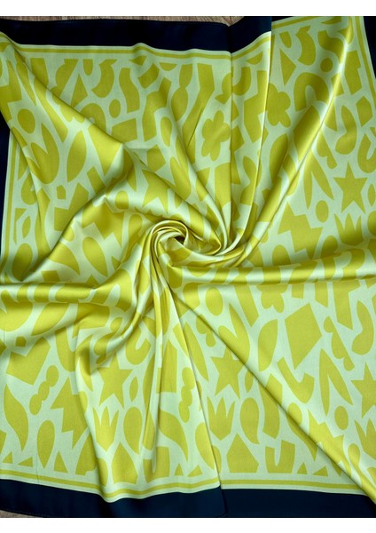 Scarf Yellow-Black Fular 70*70 cm