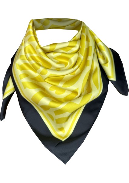 Scarf Yellow-Black Fular 70*70 cm fiyatları