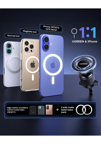 Magsafe Hava Menfezi Araç Içi Telefon Tutucu, 65764