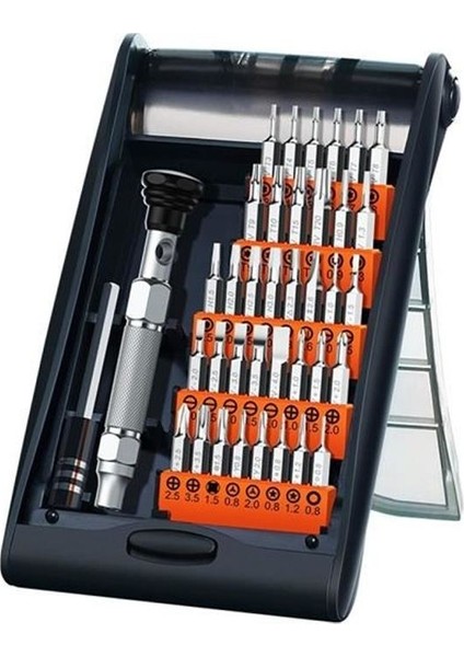 38 Parça Alüminyum Alaşımlı Hassas Elektronikçi Tornavida Seti, 80459
