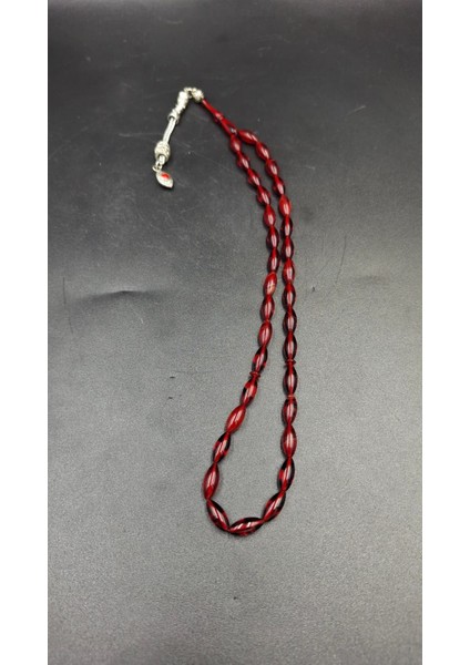 Kırmızı Arpa Kesim Alpaka Püskül Kehribar Tespih (Ahşap Kutulu) indirimleri