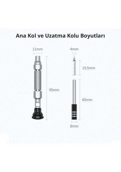 38 Parça Alüminyum Alaşımlı Hassas Elektronikçi Tornavida Seti, 80459