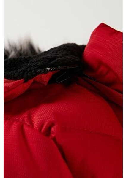 Mont Erkek Çocuk Kırmızı Düz Midi Mont 5763028 Uzun Kol Özellikli