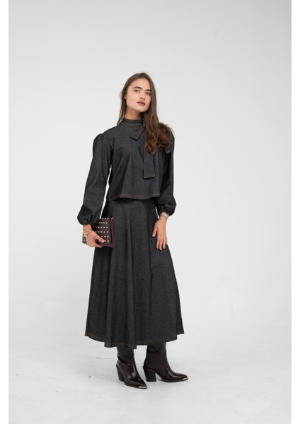 Fiyonk Yaka Detaylı Modern Ikili Kadın Takım 1765 modelleri