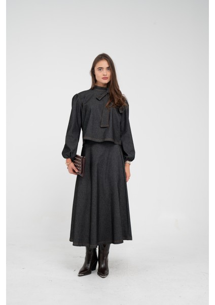 Fiyonk Yaka Detaylı Modern Ikili Kadın Takım 1765 fırsatları