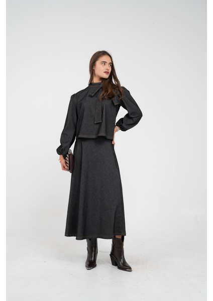 Fiyonk Yaka Detaylı Modern Ikili Kadın Takım 1765 indirimleri