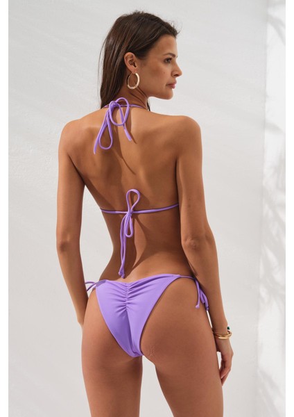 Üçgen Doldulu Brazilian Bikini Mor 231223