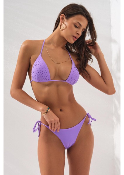 Üçgen Doldulu Brazilian Bikini Mor 231223