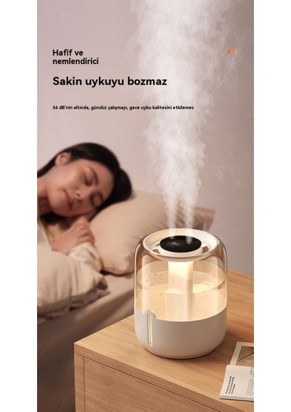 Büyük Kapasiteli Nemlendirici - Ev, Yurt, Ofis, Yatak Odası, Masaüstü Için USB Çift Spreyli, Gece Lambalı (Yurt Dışından) fiyatları