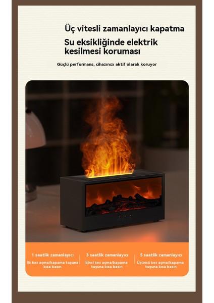 3D Simüle Edilmiş Şömine Alevi Aroma Difüzörü, Masaüstü Ev Uzaktan Kumandalı Simüle Edilmiş Kömür Şömine Nemlendiricisi (Yurt Dışından) fiyatları