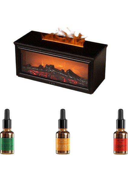 3D Simüle Edilmiş Şömine Alevi Aroma Difüzörü, Masaüstü Ev Uzaktan Kumandalı Simüle Edilmiş Kömür Şömine Nemlendiricisi (Yurt Dışından)