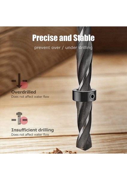 Matkap Durdurma Bit Yaka Seti 18PCS Ayarlanabilir Matkap Derinliği Durdurma Yaka Limit Halkası Karbon Çeliği ile Matkap Bitleri Için Set (Yurt Dışından) fırsatları