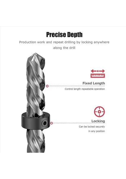 Matkap Durdurma Bit Yaka Seti 18PCS Ayarlanabilir Matkap Derinliği Durdurma Yaka Limit Halkası Karbon Çeliği ile Matkap Bitleri Için Set (Yurt Dışından) indirimleri