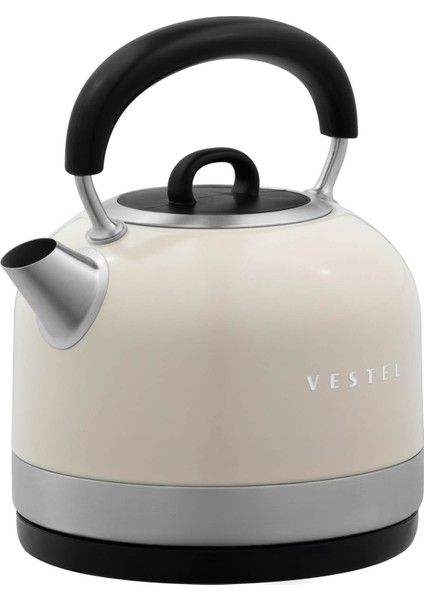 Retro Bej Su Isıtıcı 1,7 Lt Inox Paslanmaz Çelik Gövde 360° Kablosuz Otomatik Kapanma fırsatları