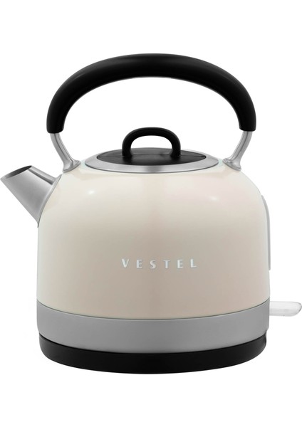 Retro Bej Su Isıtıcı 1,7 Lt Inox Paslanmaz Çelik Gövde 360° Kablosuz Otomatik Kapanma indirimleri