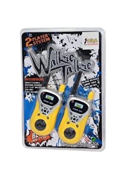 7732 Walkie Talkie Kartela Telsiz 100 Metre Konuşma Mesafesi ile Eğlenceli İletişim fiyatları