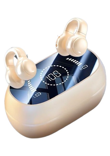 Akıllı, Geniş Dijital Ekranlı, Kulak Klipsli Kablosuz Bluetooth Kulaklık (Yurt Dışından)