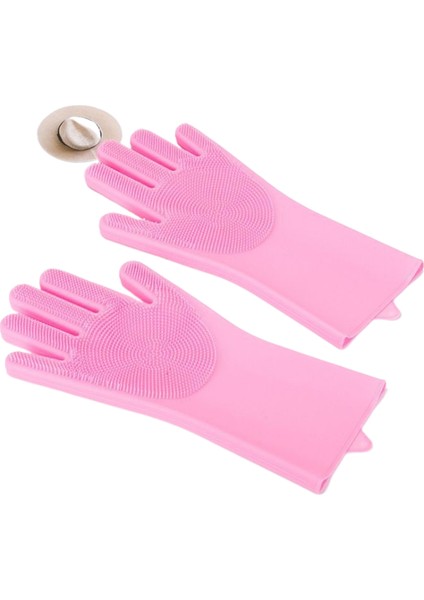 Çizilme ve Isırmayı Önleyen Fırçalı Kalınlaştırılmış Evcil Hayvan Banyo Eldivenleri (Yurt Dışından)