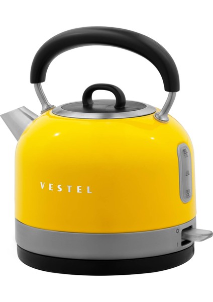 Retro Su Isıtıcı 1,7 Lt Paslanmaz Çelik Gizli Rezistans Otomatik Kapanma Sarı Renk fiyatları