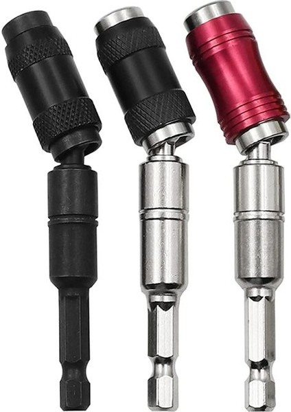 3pcs Manyetik Pivot Matkap Bit Tutucu Manyetik Dönen Bit Uç Tutucu Hızlı Serbest Bırakma Esnek Tornavida Bit Tutucu A (Yurt Dışından)