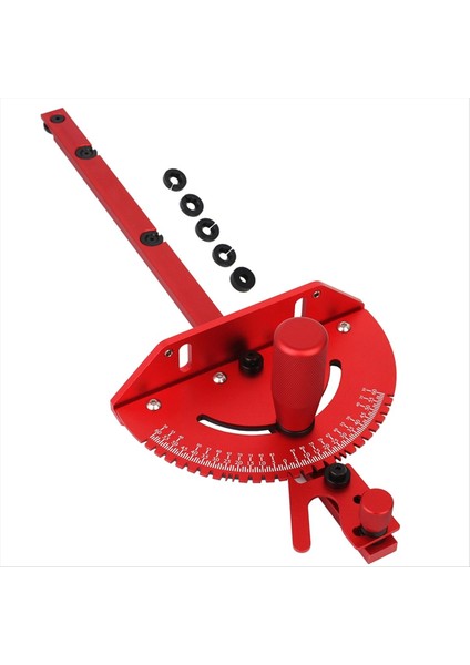 Mıerge Gauge Alumınum Alusu Tope Teşim Tablosu Saw Router Giber Gösterge Teserle Montaj Cuvuru Araçlar-Kırmızı (Yurt Dışından)