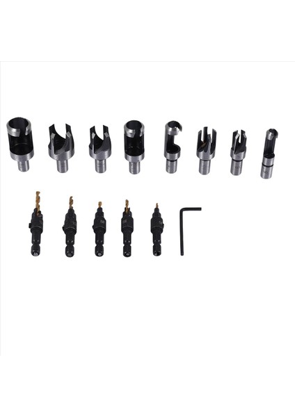 14 Pcs Ahşap Tapa Kesici Pahalı Fiş Kesici Matkap Bitler Beş Yüzlü Kontra Matkap 1/4 Inç Hex Sulma Alet Seti (Yurt Dışından) modelleri