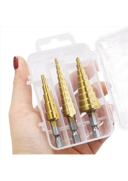 Adım Matkap Bit 6 Pcs Hss Adım Matkap Bit Seti Koni Delik Kesici Konik Metrik Nitriding Hex Çekirdek Matkap Bitleri Altın (Yurt Dışından) indirimleri