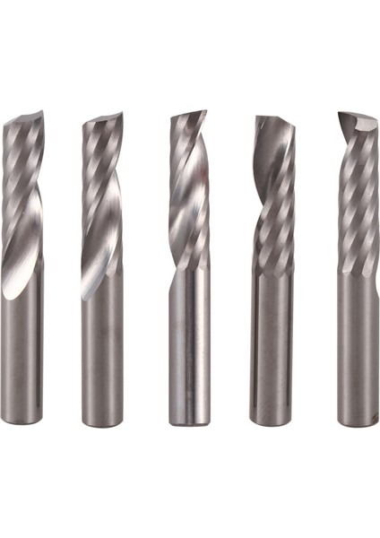 5pcs 6mm 1/4 Inç Karbür Cnc Yönlendirici Bitleri Tek Bir Flüt Uç Değirmeni Aletleri 22MM (Yurt Dışından)