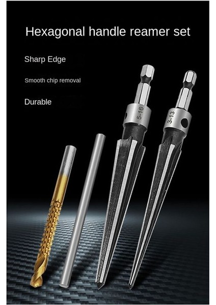 1 Set El Tipi Konik Rayba Seti 5-16MM 3-13MM Köprü Pimi Deliği Konik Raybalar Makinist Luthier Aletler (Yurt Dışından) fırsatları