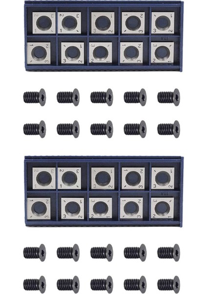 20PCS 14MM Kare Düz Karbür Kesici 10 Adet M610MM Vidalı (Yurt Dışından)
