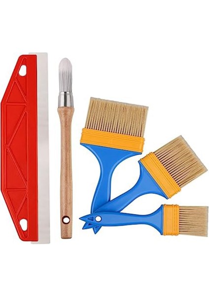Kesme Fırça Alet Seti Duvarlar Için Boya Kenar Fırçaları Ev Boyama Için Yuvarlak Dekoratif Fırçalar (Yurt Dışından)